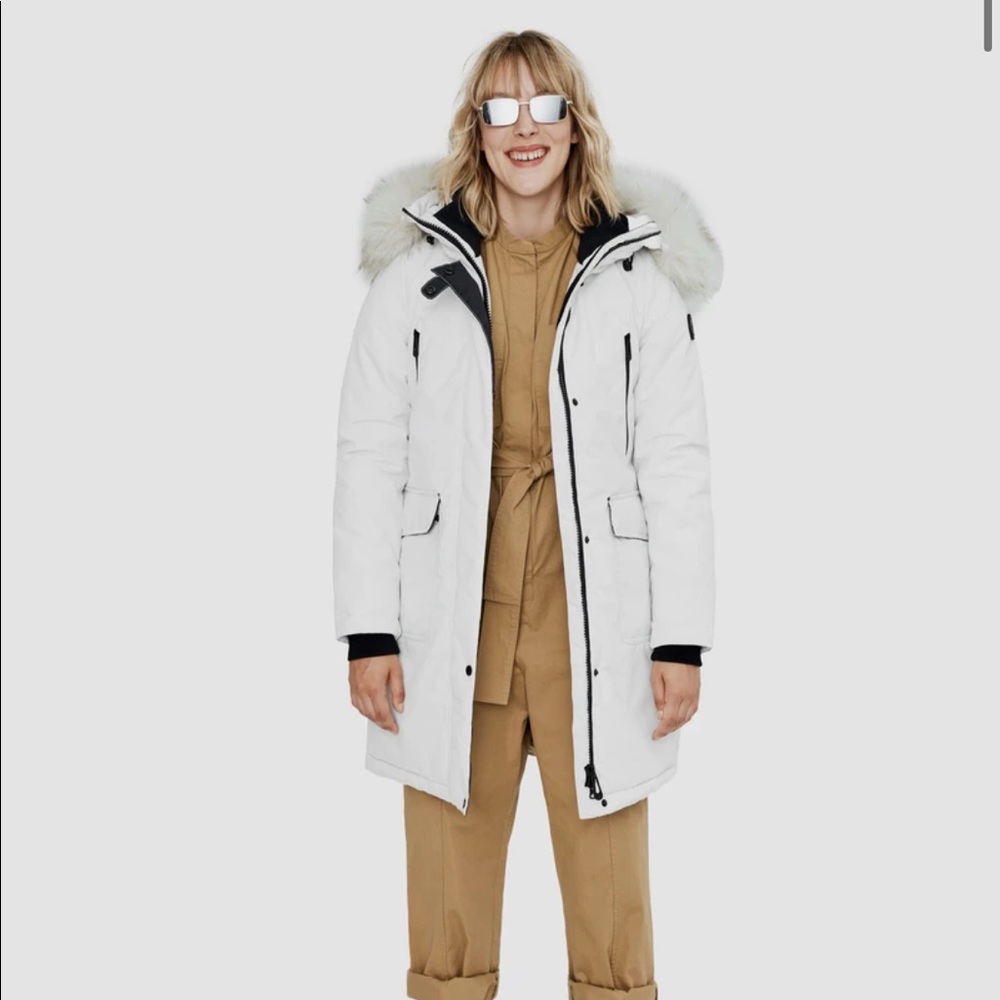 WHITE PARKA - NOIZE, size S (fits M too)!